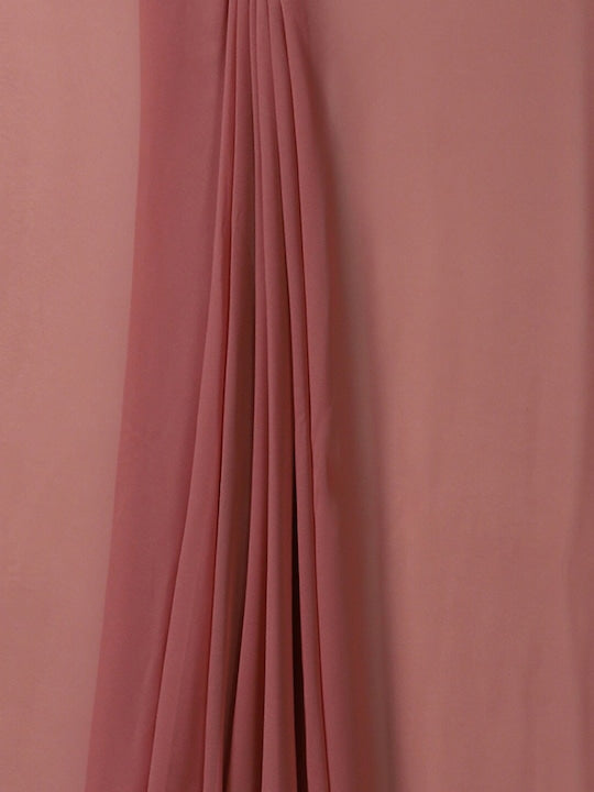 AKS Couture Pre-pleated With Embroidered Blouse Pure Georgette Saree