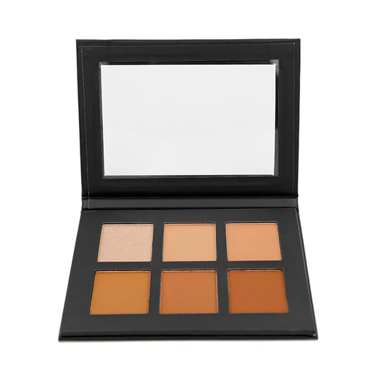 Mesvol 6 Color Contour Powder Kit Foundation Palette Contouring Makeup Kit Highlight Dramatically Sculpt Enhance Features (Deep)