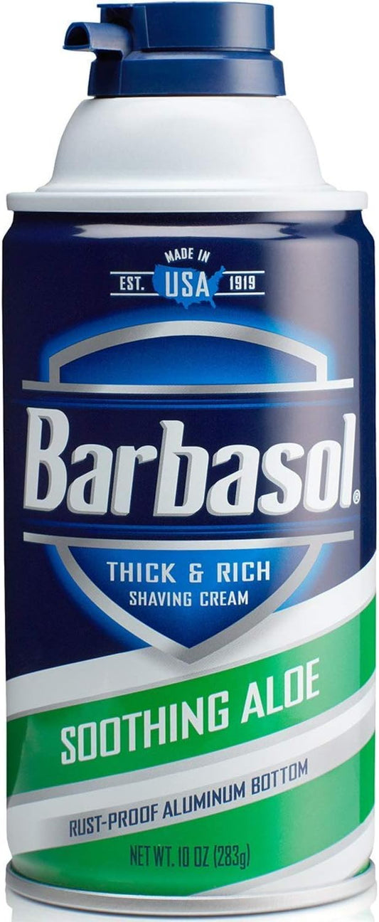 Barbasol Shave Cream, Soothing Aloe - 10 oz - 2 pk