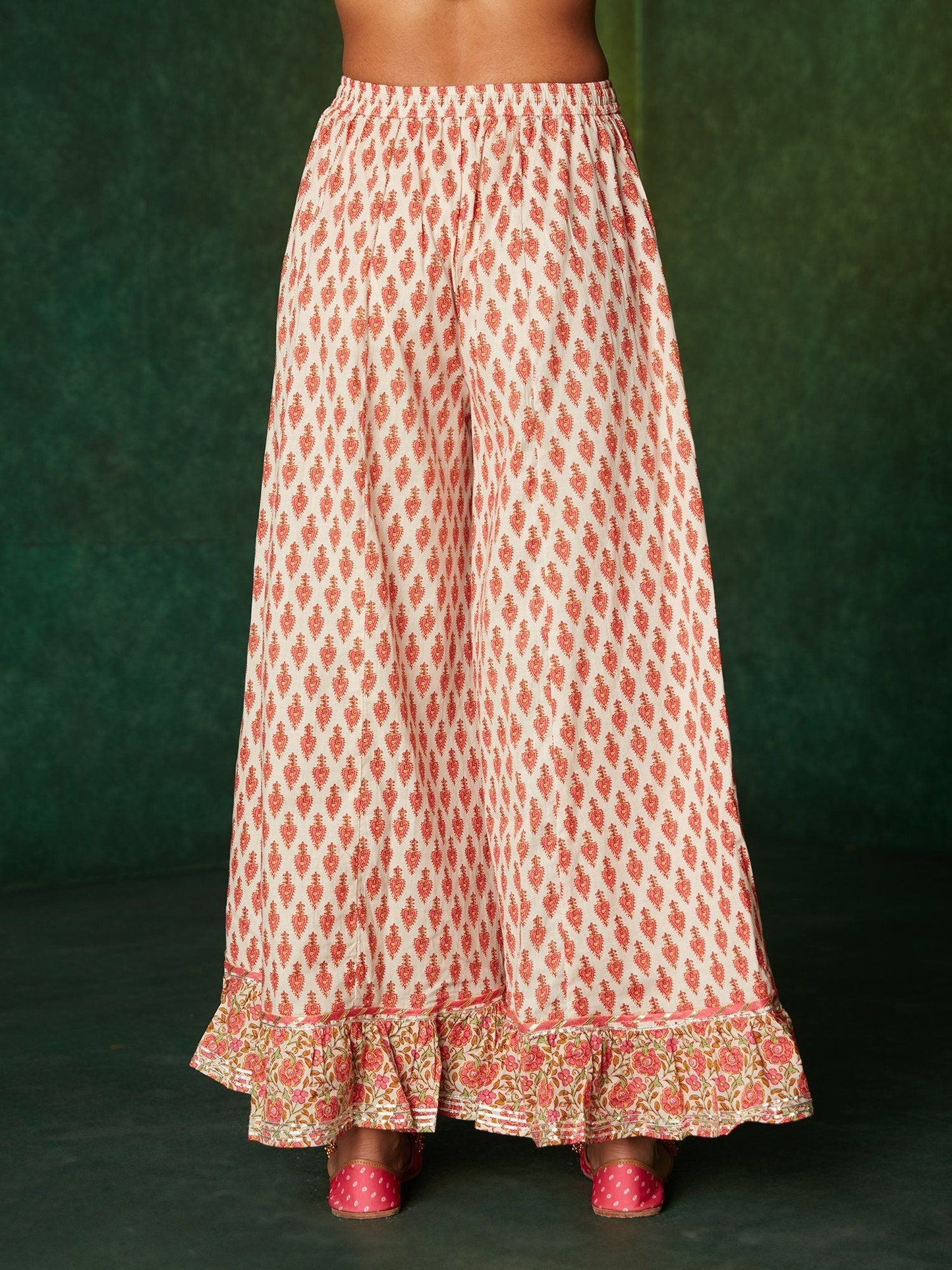 Likha Pink Floral Printed Anarkali Set & Dupatta(Set of 3) LIKSKD181 (Set of 3)