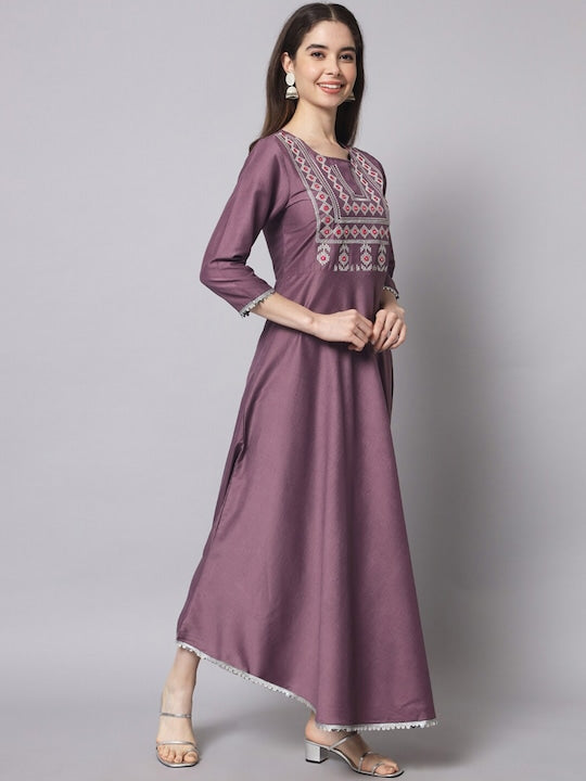 Myshka Embroidered Anarkali Ethnic Dresses