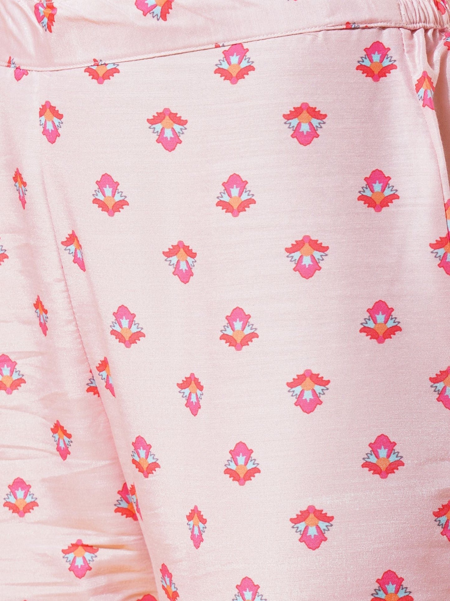 Heeposh Women Floral Printed Kurta with Dupatta Pink(Set of 3)