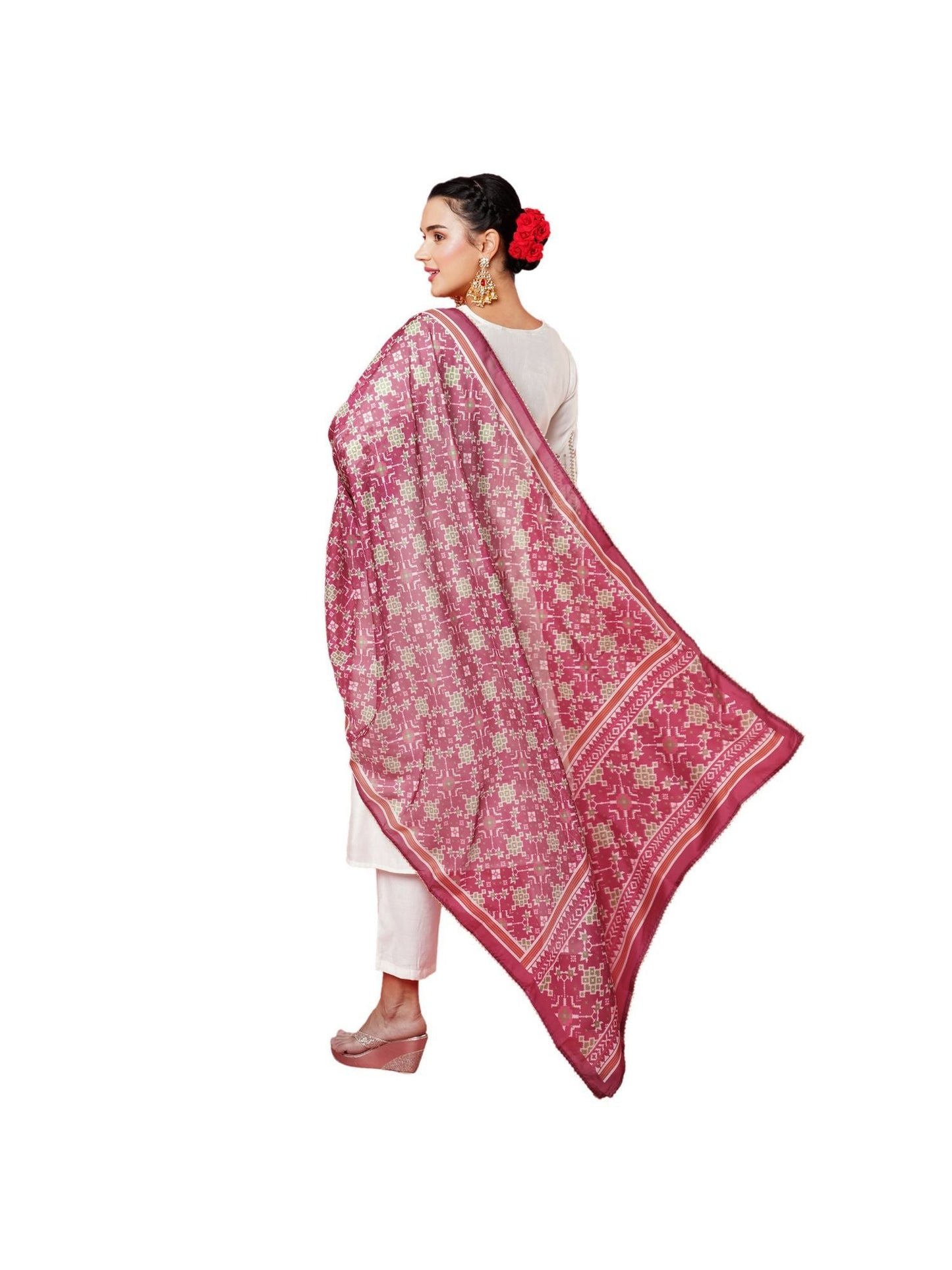 Heeposh Women Embroidered Thread Work Kurta Palazzo with Dupatta (Set of 3)