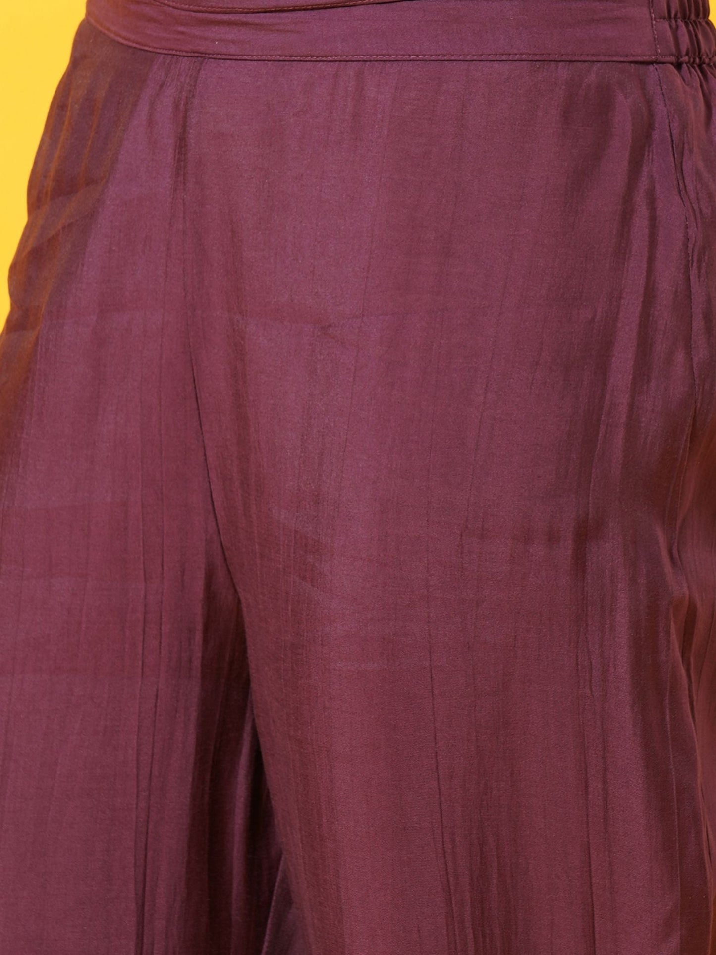 Heeposh Women Purple Floral Embroidered Kurta with Dupatta (Set of 3)