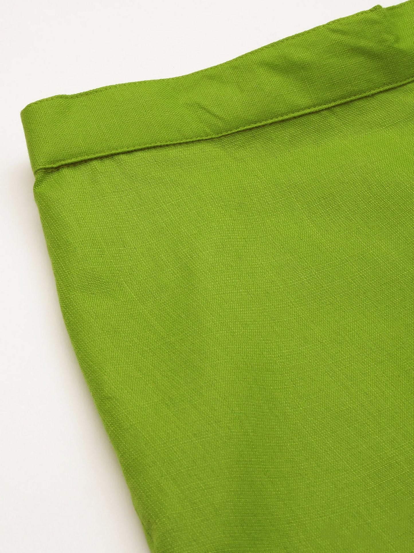 Heeposh Women Green Paisley Jacquard Yoke Design Kurta with Dupatta (Set of 3)