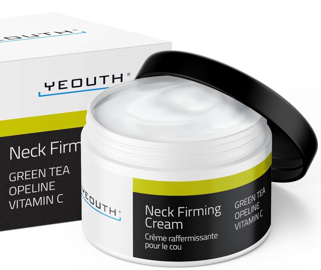 Yeouth Neck Cream with Vitamin C, Anti Aging Facial Moisturizer, Neck Firming Cream for Decolletage and Double Chin, Anti Aging Facial Moisturizer, Advanced Neck Cream 2oz