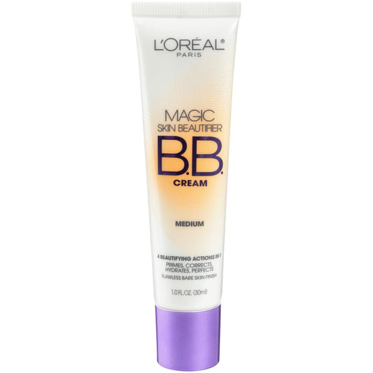 L'OrŽal Paris Makeup Magic Skin Beautifier BB Cream Tinted Moisturizer, Medium, 1 fl oz, 1 Count