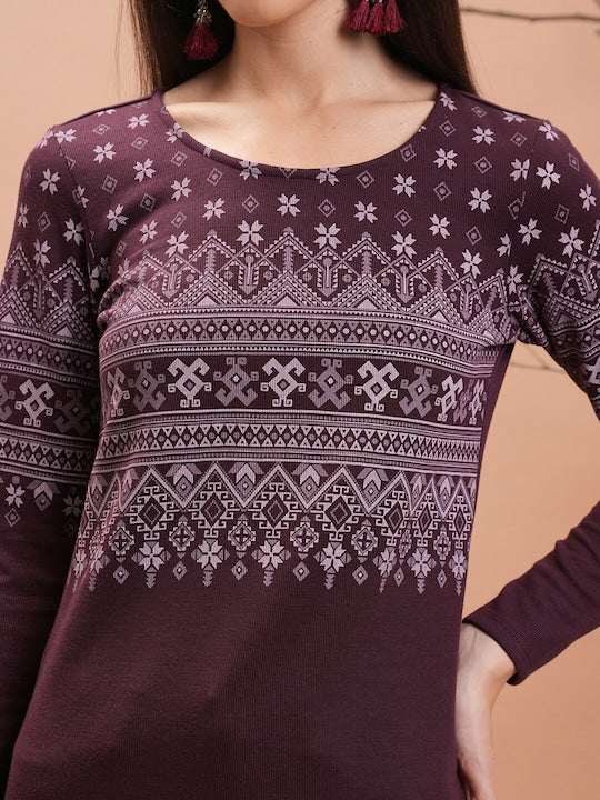 Vishudh Winter Ethnic Motifs Printed Kurta