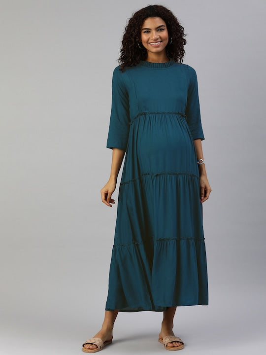 MomToBe Maternity Tiered Maxi Dress