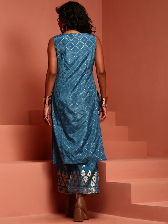 IMARA Ethnic Motifs Printed Regular Kurta With Trousers