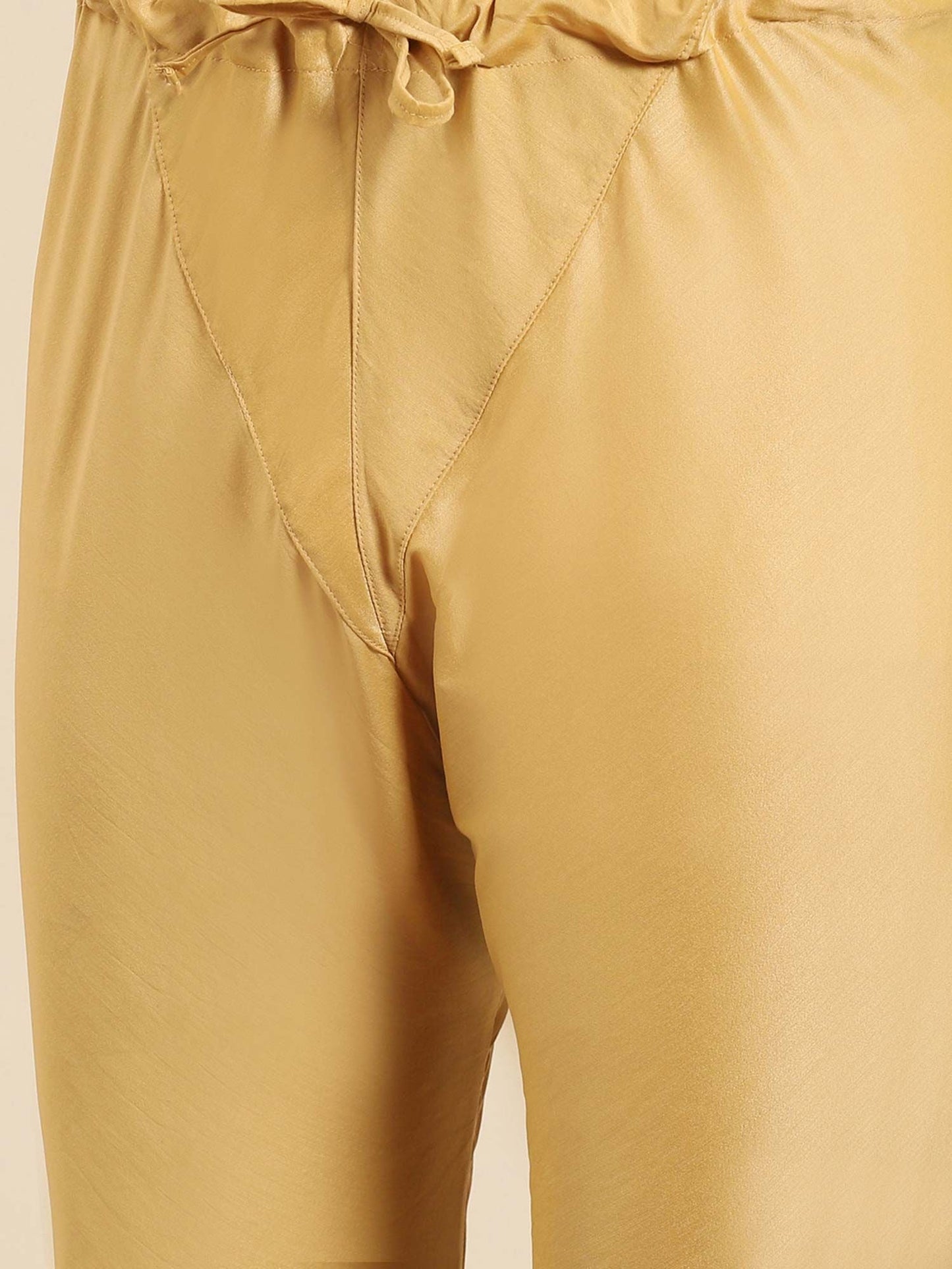 Amodh by Kisah Men Yellow Kurta (Set of 2)