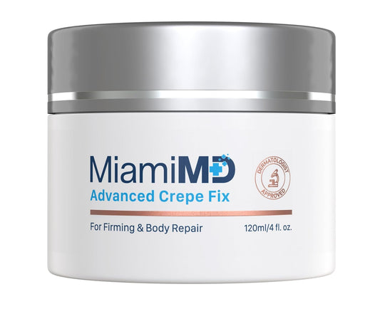 MiamiMD Advanced Crepe Fix - Anti Aging and Skin Firming Cream For All Skin Types - Cruelty Free, Paraben Free Skin Care - 120 ml (4 fl oz)