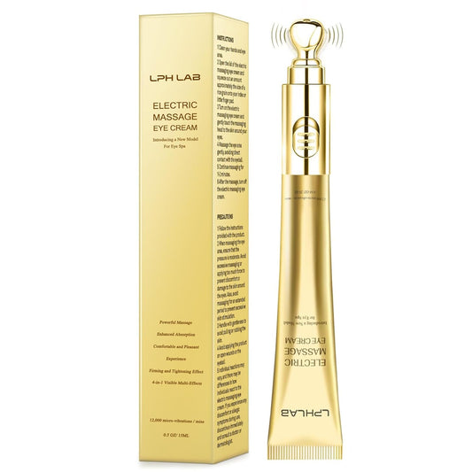 LPH LAB Advanced Electric Massager Eye Cream, Anti-Wrinkle Under Eye Cream to Reduce Eye Puffiness and Fine Lines, Dark Circles, and Eye Bags with Fast Absorption & Deeply Moisturizes the Eye Area