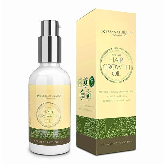 Hair Growth Serum with Rosemary Oil: Hair Growth Oil for Women with Biotin & Castor Oil, Hair Regrowth Treatment for Thicker Longer Fuller Healthier Hair