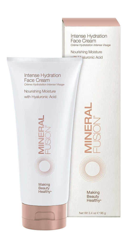 Mineral Fusion Facial Moisturizer - Intense Hydration Face Cream with Hyarulonic Acid, Shea Butter & Rosehip Oil, Moisturizing & Nourishing for Dry Skin, 3.4 oz