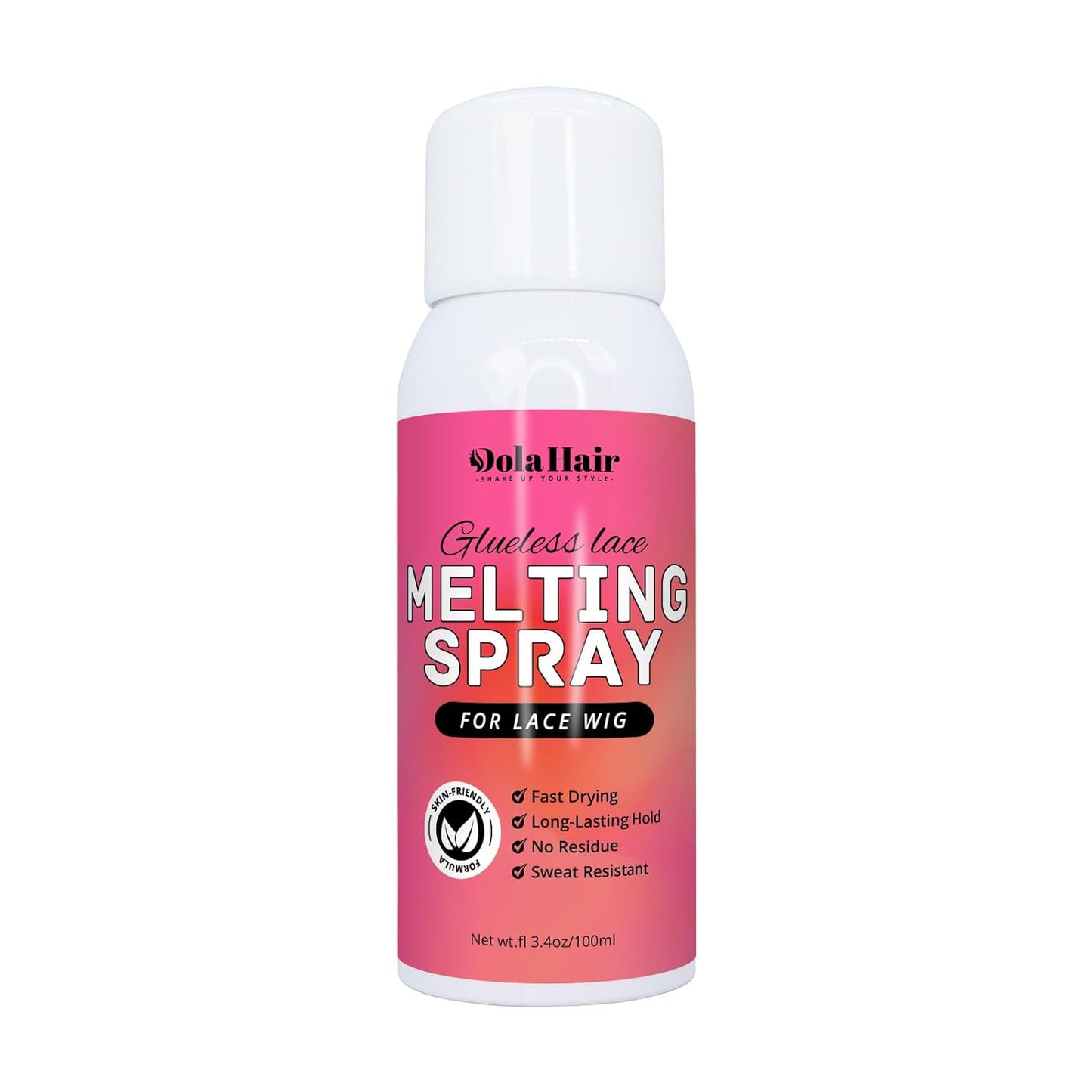 Dolahair Lace Melting and Holding Spray Glue-Less Hair Adhesive for Wigs Lace Bond Adhesive Wig Spray Medium Hold Edge and Hairline Protect Wig Spray Glue Spray Wig Melting Spray Lace Bond Spray