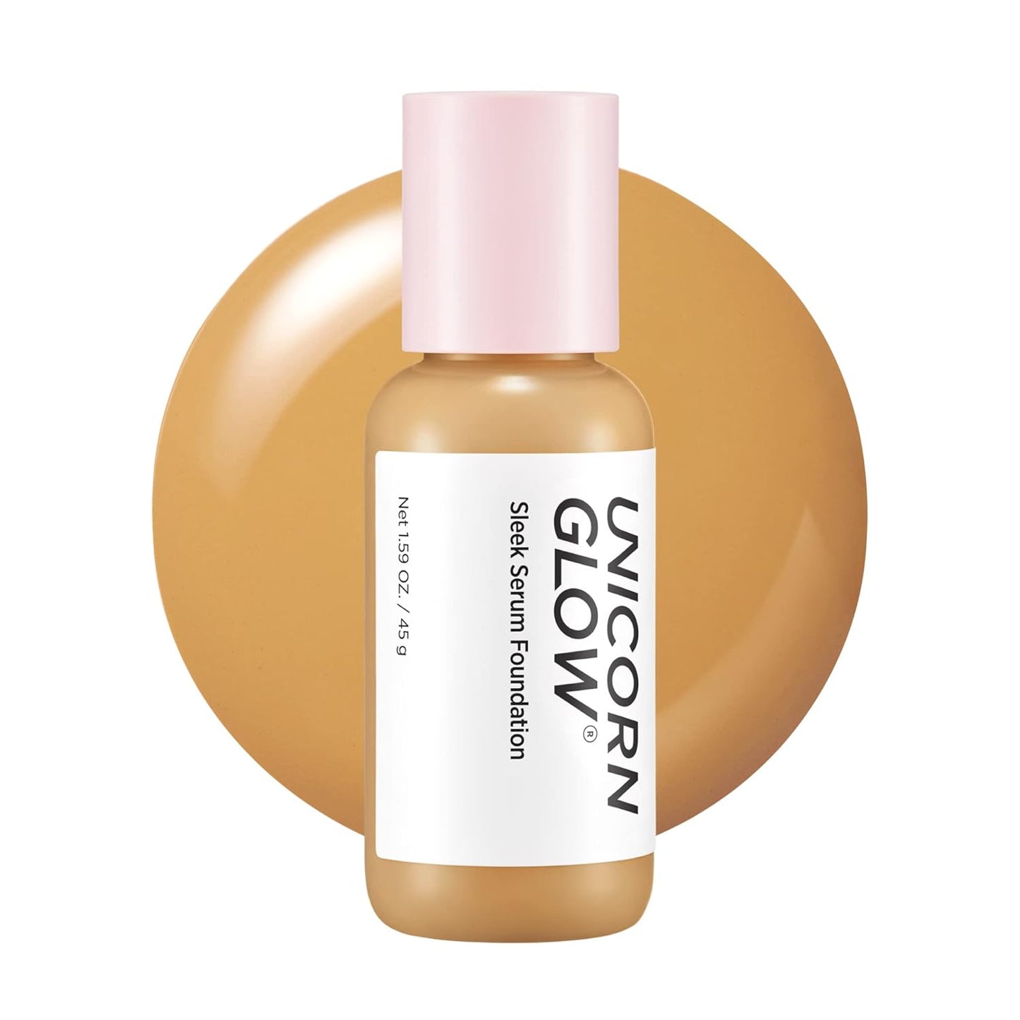 UNICORN GLOW SLEEK SERUM FOUNDATION 328C - Hydrating 2-in-1 Serum + Foundation for a Natural, Airbrushed Look, Hyaluronic Acid Hydrating Foundation