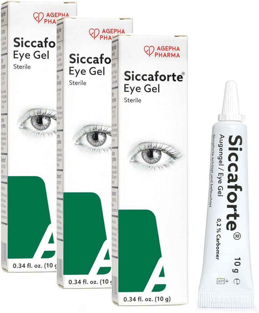 AGEPHA Siccaforte Eye Gel for Dry Eyes | Intensive Dry Eye Gel with Carbomer | Moisturising and Healing for Fresh Eyes | Soothes Irritated and Sore Eyes | Suitable for Day Time Use| Long Term Relief