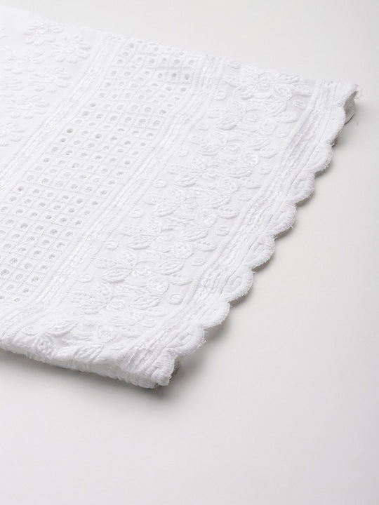 Readiprint Fashions Embroidered Empire Sequinned Pure Cotton Kurta with Palazzos