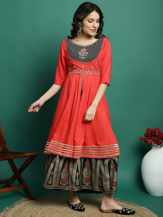 Sangria Embroidered Anarkali Kurta