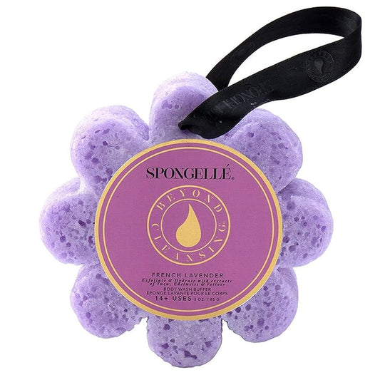 Spongelle Wild Flower 14+ Uses Body Wash Buffer, French Lavender, 4.25" x 1.25"