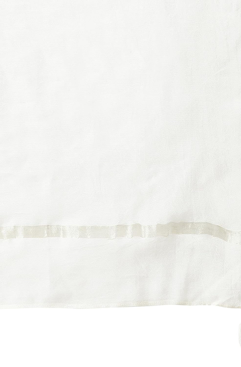 Janasya Women's Off- White and Silver Poly Silk Kurta With Palazzo and Dupatta