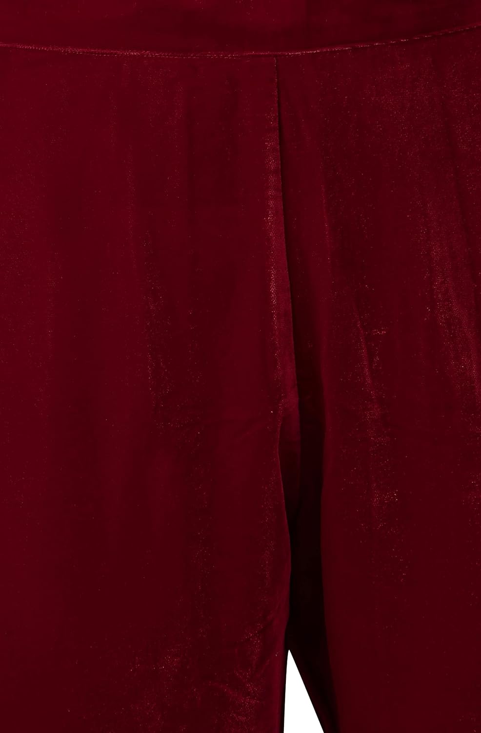 Janasya Women's Maroon Velvet Solid Kurta with Pant and Dupatta