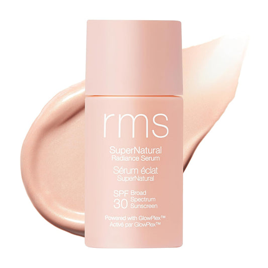 RMS Beauty SuperNatural Radiance Serum Broad Spectrum Sunscreen, SPF 30 - Tinted Sunscreen for Face, Zinc Oxide Face SPF, Mineral Face Sunscreen