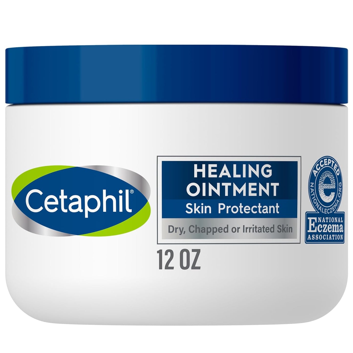 Cetaphil Healing Ointment, 12 oz, For Dry, Chapped, Irritated Skin, Heals and Protects, Soothes Cracked Hands and Chapped Lips, Hypoallergenic, Fragrance Free
