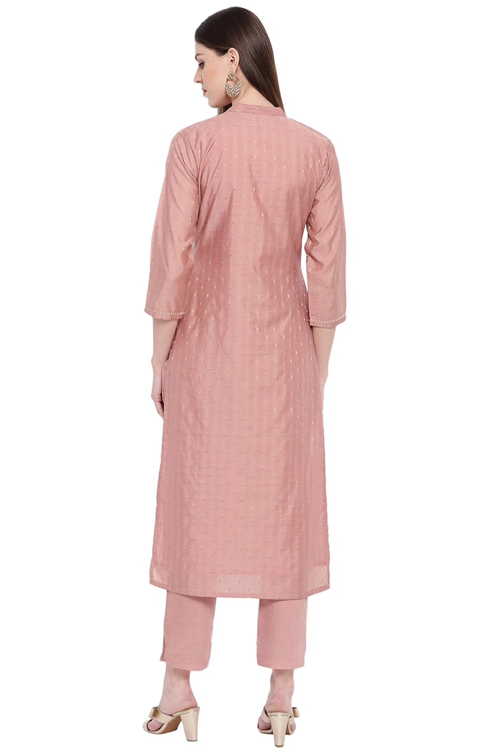 Janasya Women Polyester Straight Kurta Set