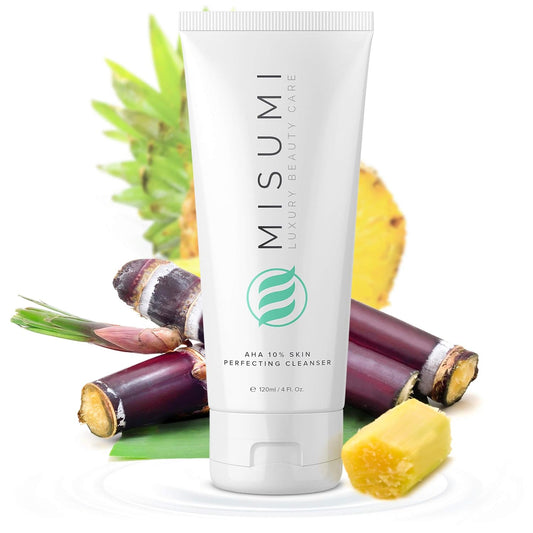 AHA Glycolic Acid 10% Acne Face Wash to Help Clear Clogged Pores - Anti-Aging Acne Skincare Glycolic Acid Face Wash with Natural Ingredients - Acne Cleanser Glycolic Face Wash - Acne Control Cleanser