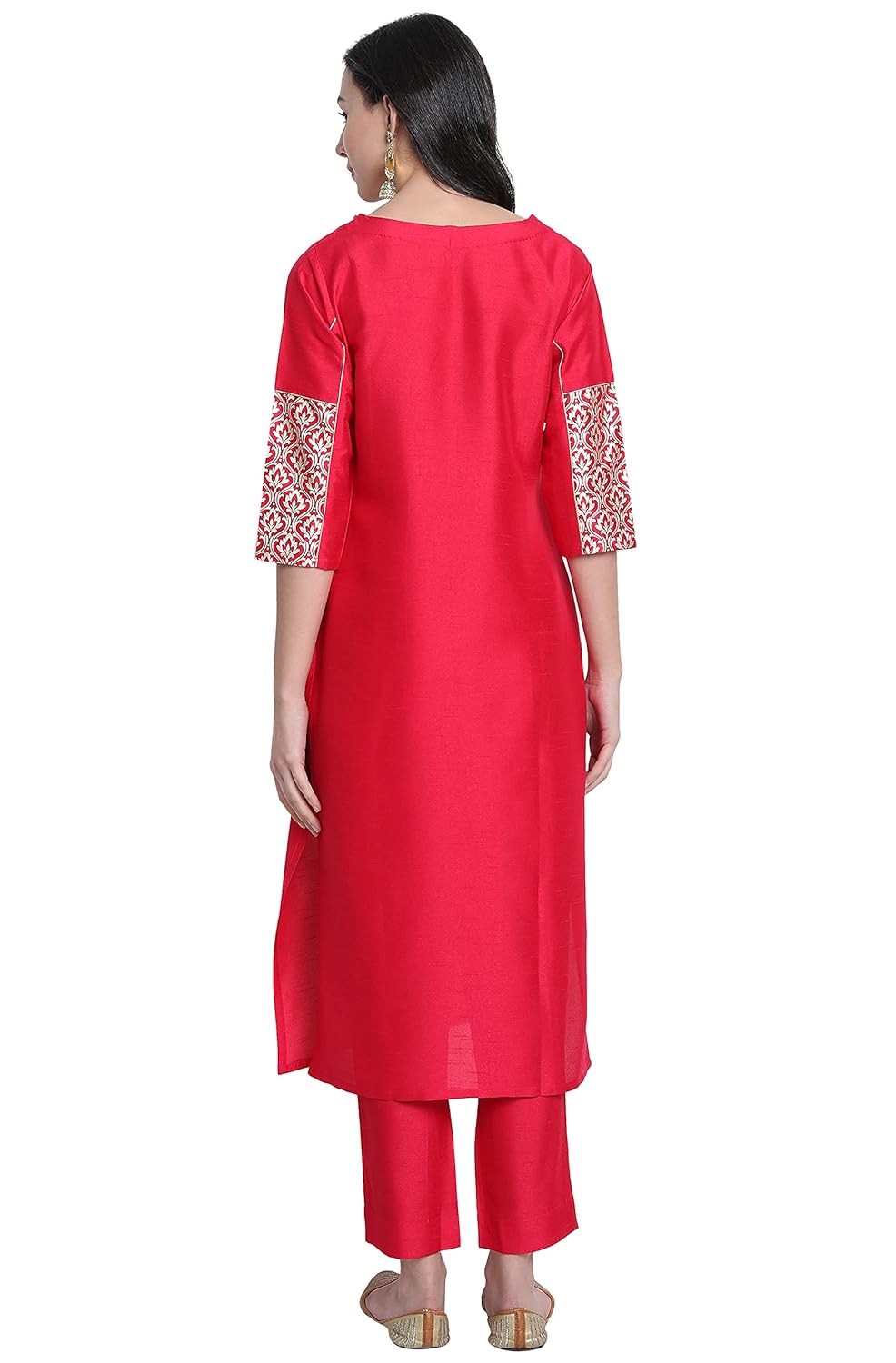 Janasya Women's Poly Silk Kurta With Pant And Dupatta