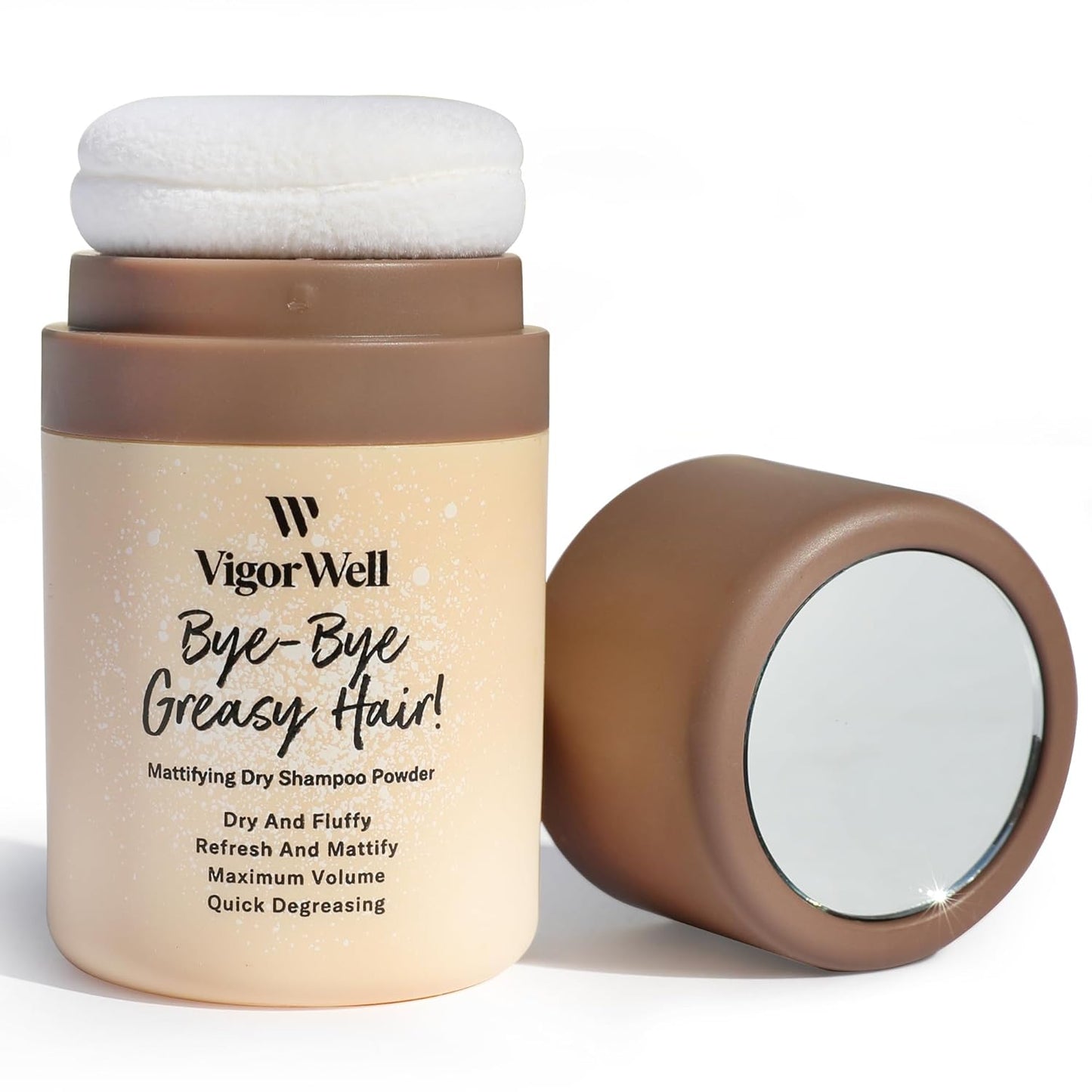 VigorWell Dry Shampoo Powder, Dry Shampoo for Women, Powder Dry Shampoo, Dry Shampoo for Dark Hair, Travel Size Dry Shampoo, Non Aerosol Dry Shampoo, Natural Dry Shampoo Travel Size (12g/0.42 Oz)