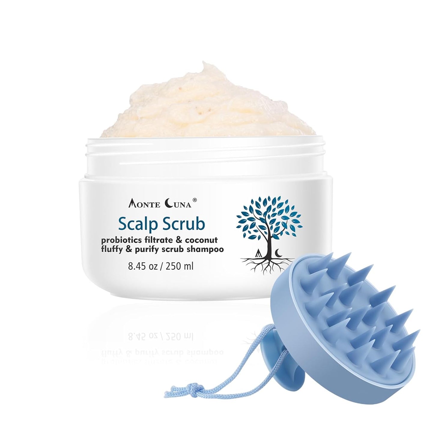 Scalp Exfoliator Scrub,Itchy Scalp Treatment for Dandruff,Hair Scrub for Hair Detox,Sulfate-Free Hair Scrub To Soothe a Dry, Flaky, Itchy Scalp,Removes Buildup,Clarifying Scalp Scrub With ScrubberÉ