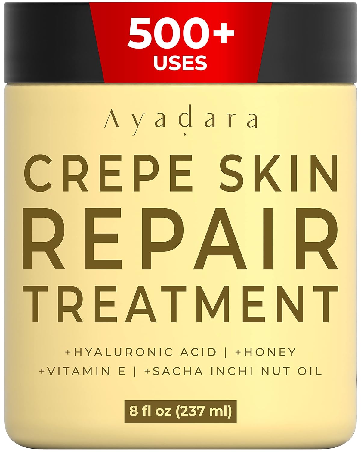 AYADARA Crepey Skin Repair Treatment 8oz, Firming Lotion for Loose Skin, Crepe Corrector Collagen Cream for Body Skin-Tightening, Wrinkle Cream for Face, Neck, Arms and Legs, 500+ Uses