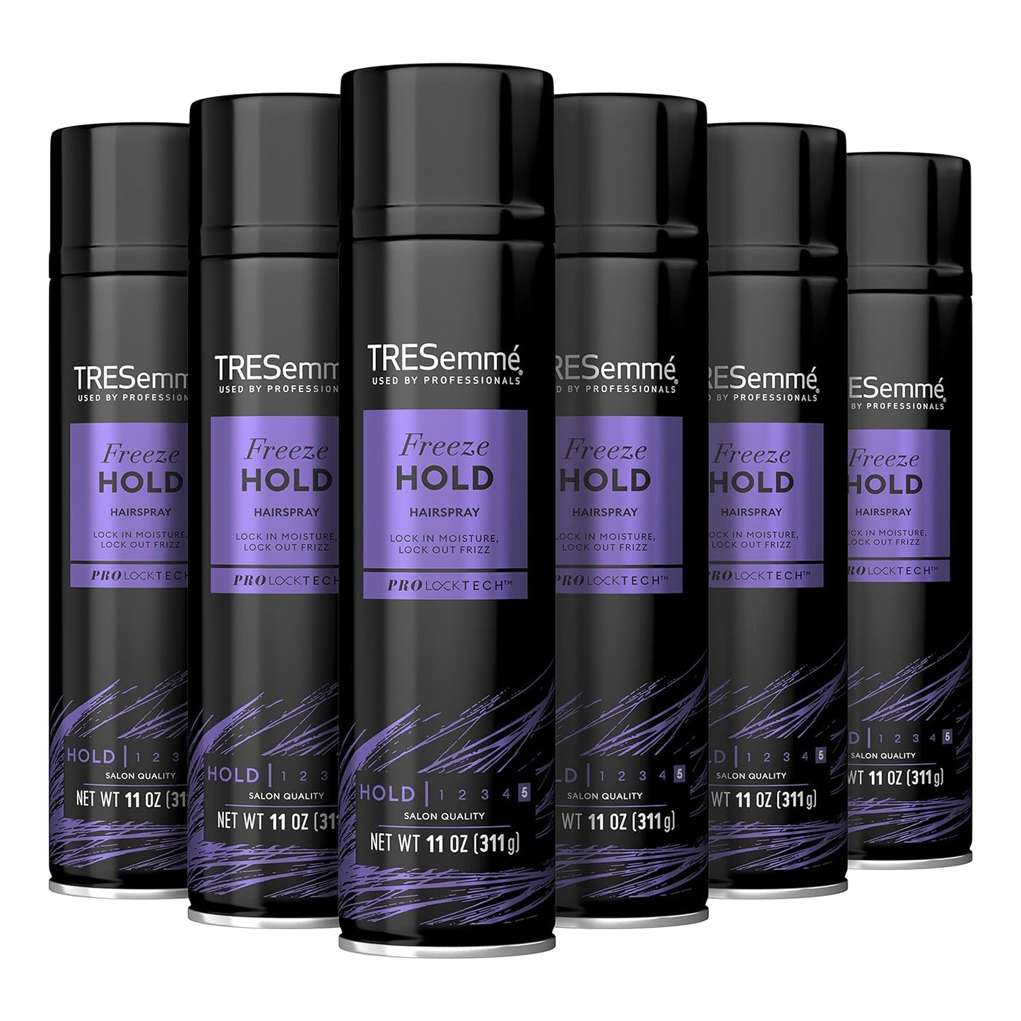 TRESemmŽ Freeze Hold Hairspray Pack of 6 for 24-Hour Frizz Control and All-Day Humidity Resistance 11 oz