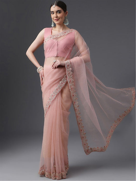 Kasee Zardozi Embellished Net Saree