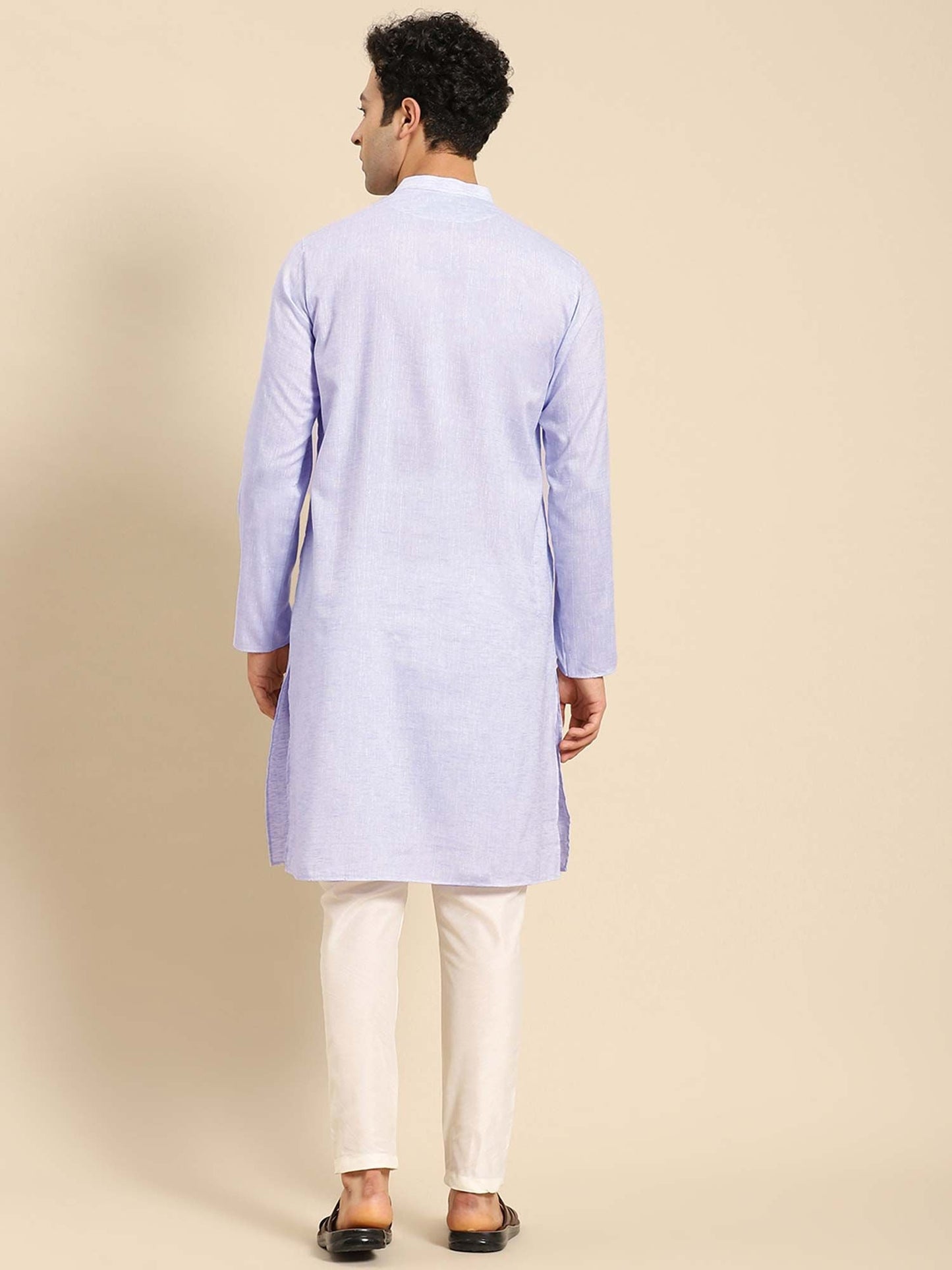 Amodh by Kisah Men Lavender Kurta (Set of 2)