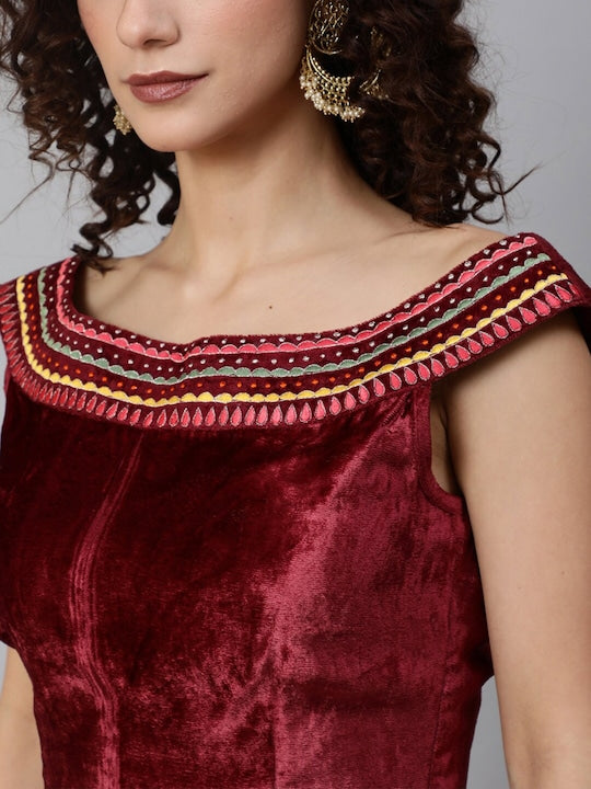 AKS Embroidered Ready To Wear Lehenga & Blouse With Dupatta