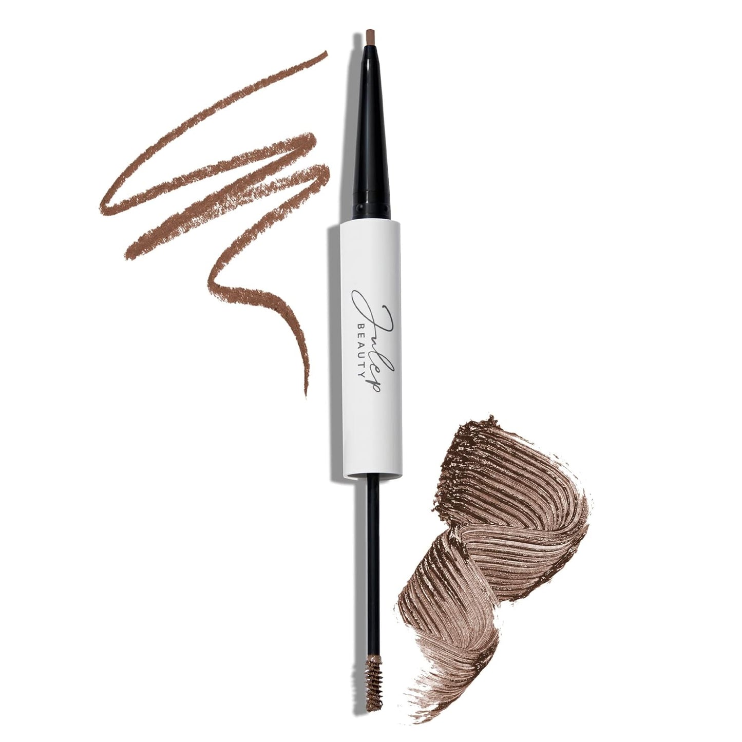 Julep Brow 101-2-in-1 Eyebrow Pencil and Tinted Brow Gel - Medium Brown - Waterproof - Thickening Silk Fibers - All Day Hold - Fill Define and Shape Brows