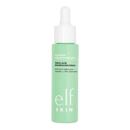 e.l.f. SKIN Blemish Breakthrough Triple-Acid Resurfacing Serum, Hydrating Night Serum For Fighting Acne, Made With Niacinamide, Vegan & Cruelty-Free