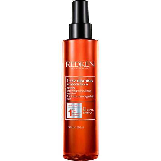 Redken Frizz Dismiss Smooth Force Leave-In Spray | Lightweight Anti Frizz Detangling Lotion | All Day Frizz Control and Smoothness | Sulfate Free