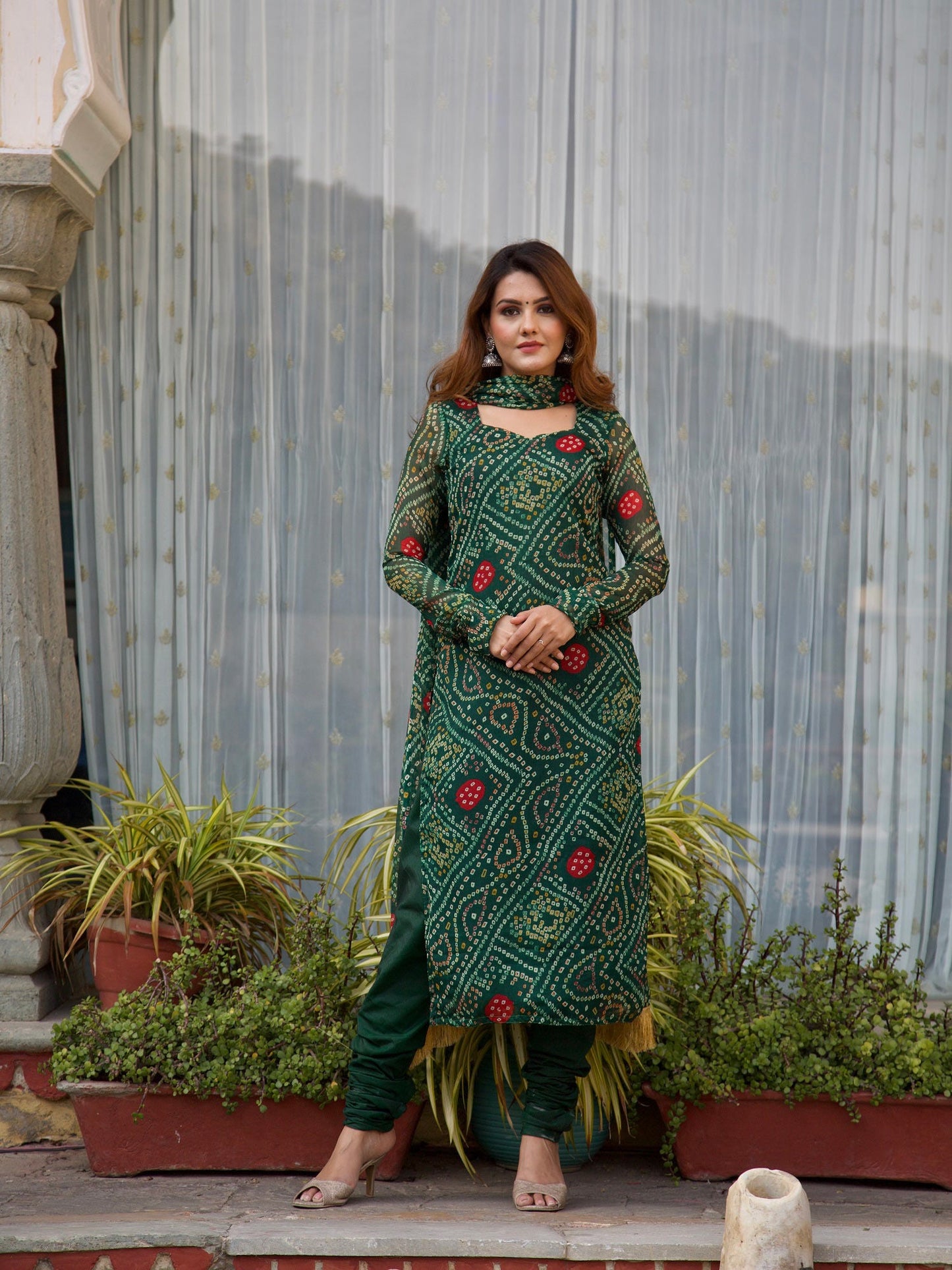 ONEWE INDIA Urvi Bandhani Set (Set of 3)