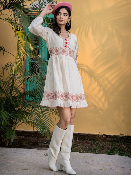 Vishudh Floral Empire Dress