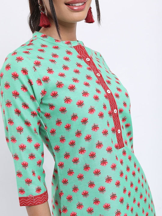 Vishudh Floral Printed Kurta with Trousers