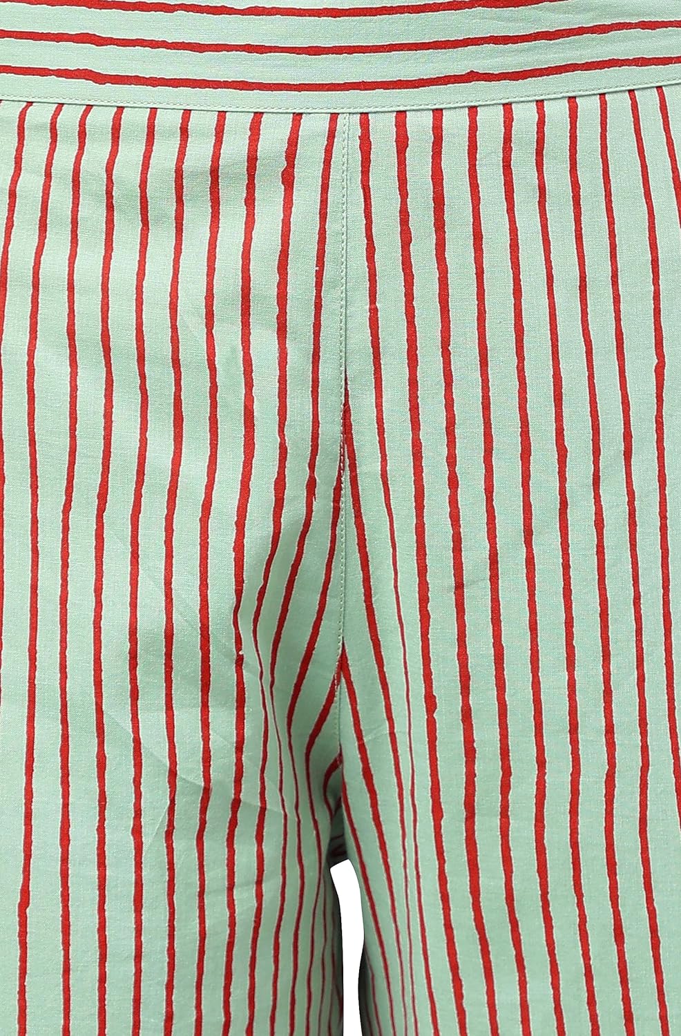 Janasya Women's Green Cotton Floral Printed Kurta with Pant