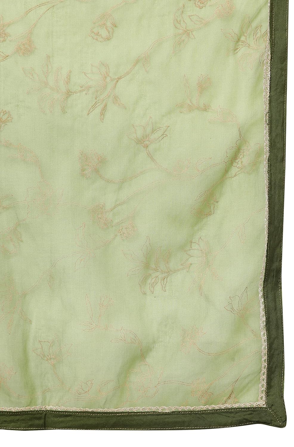 Janasya Women's Olive Green Rayon Solid Kurta with Palazzo and Dupatta