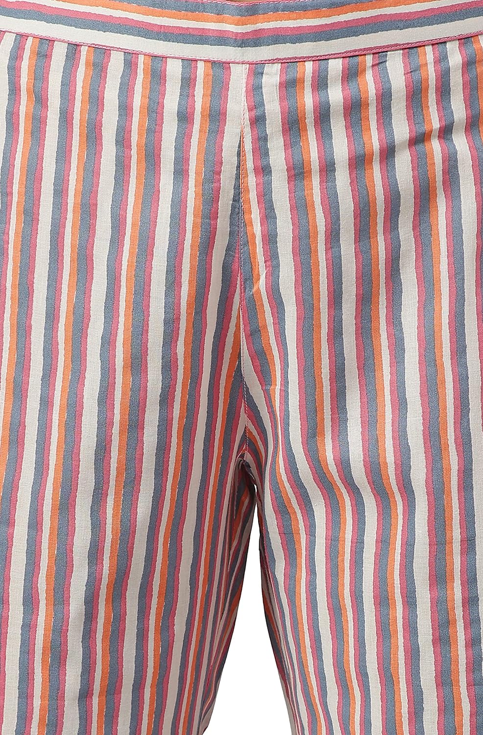 Janasya Women's Off-White Cotton Printed Kurta with Pant