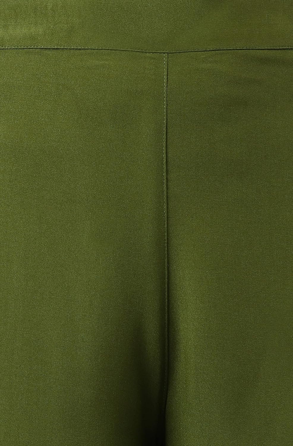 Janasya Women's Olive Green Rayon Solid Kurta with Palazzo and Dupatta