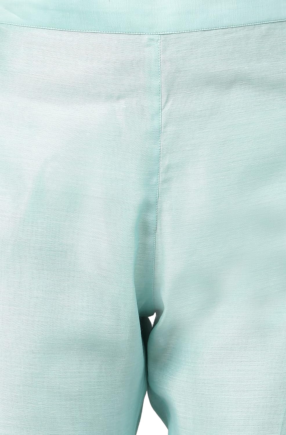 Janasya Women's Sea Blue Chanderi Silk Solid Kurta with Pant and Dupatta